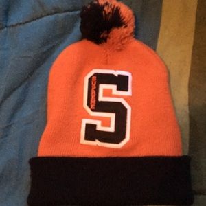 Supreme FW17 Beanie Orange Blue